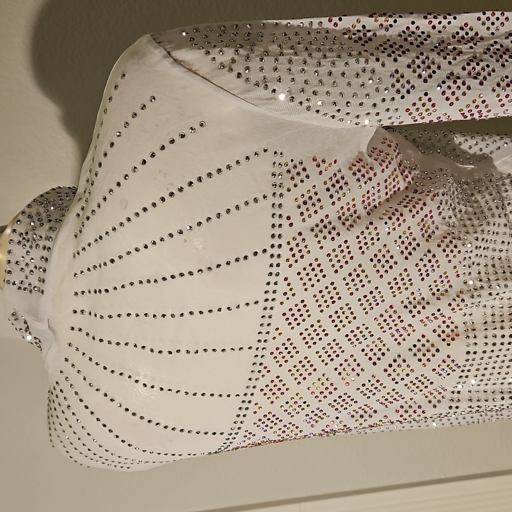 White Rhinestone Women's Top - Picture 6 of 6